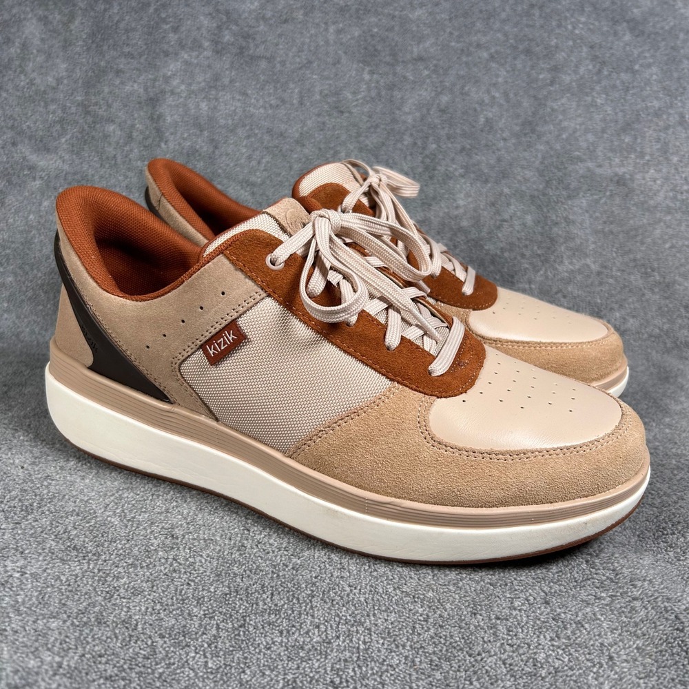 Kizik Brisbane Sneakers Hands Free Womens 11 Wide Tan Brown WHERWP05-2E NEW